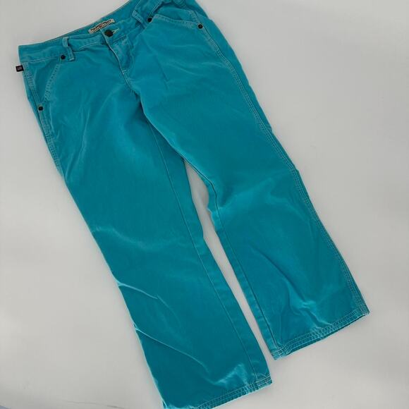 Y2K Woman’s Polo Jeans Co size 4 faded blue carpenter pants.  Straight leg - Picture 5 of 7